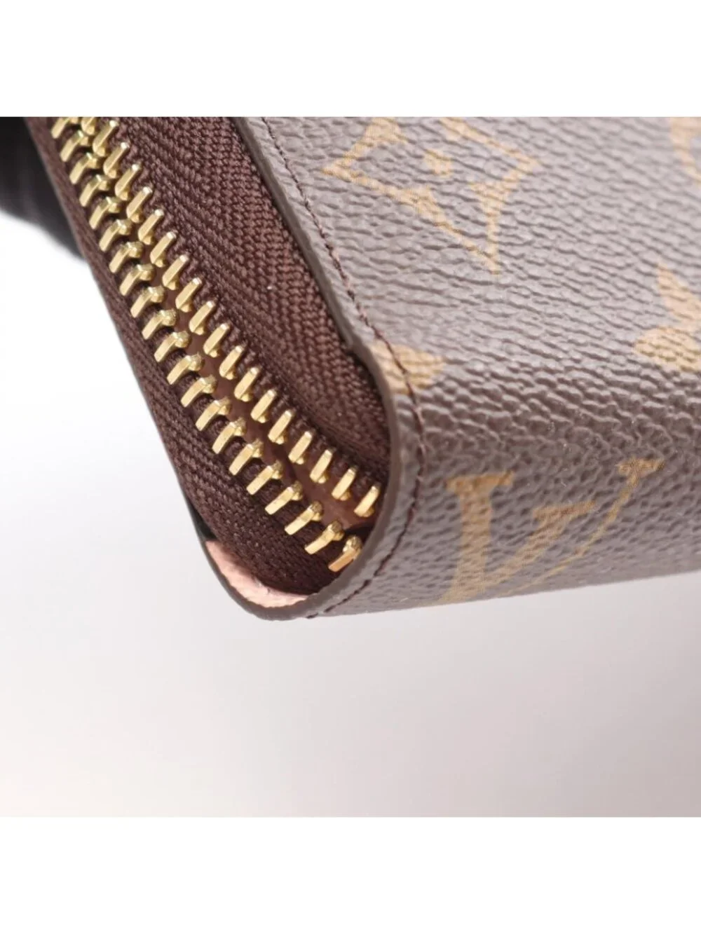 Louis Vuitton Round Wallet Zippy Monogram Rose Ballerine Canvas Leather